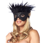 Satin Look Feather Mask Masks